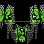 The "Bloody Hell" sled wrap for Firecats, Sabercats & SNO PROS, in green