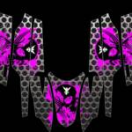 The "Bloody Hell" sled wrap for Firecats, Sabercats & SNO PROS, in magenta