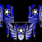 Horizon sled graphic for Arctic Cat Firecat & Sabercat snowmobiles, in blue