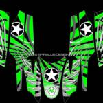 Horizon sled graphic for Arctic Cat Firecat & Sabercat snowmobiles, in green