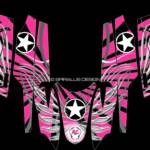 Horizon sled graphic for Arctic Cat Firecat & Sabercat snowmobiles, in pink