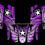 Horizon sled graphic for Arctic Cat Firecat & Sabercat snowmobiles, in purple
