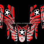 Horizon sled graphic for Arctic Cat Firecat & Sabercat snowmobiles, in red