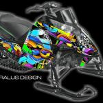 Preview of The Technicolor Breakfast sled wrap for Proclimb and Procross snowmobiles