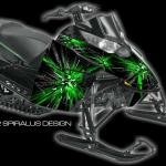 Preview of the Warp Drive sled graphic, for Procross & Proclimb, in green