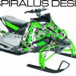 Preview of the Squiggly wrap for Arctic Cat Sno Pro 500/600 sleds, in green