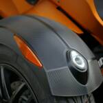 Can Am Spyder fender covered in our 3D carbon fiber