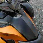 Can Am Spyder console area covered in our 3D carbon fiber