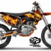 Hothead for KTM SX/XC, shown as full kit with artwork in number plates