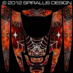 Polaris Edge Webby Metal sled graphic kit, in fire
