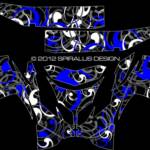 Vortex of Doom wrap for the Polaris IQ Racer chassis, in blue