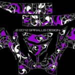 Vortex of Doom wrap for the Polaris IQ Racer chassis, in purple