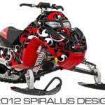 Preview of the Vortex of Doom wrap for the Polaris IQ Racer chassis, in red