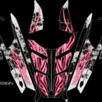 Polaris Rush, PRO RMK Joker Tribal, black/white with pink flames