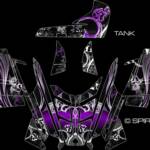 Perennial sled graphic for the Polaris Rush/PRO RMK chassis, in purple