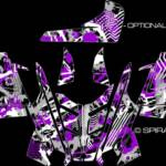 The Squiggly wrap for Polaris Rush and PRO RMK sleds, shown in purple
