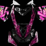 Ski-Doo REV XP wrap, the Joker Tribal in pink