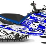 Yamaha SR Viper sled wrap, the "Replica", preview shown in blue.

Hood, side panels, tunnel sides and tank/knee well parts shown here