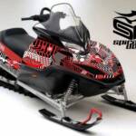 Preview of the Squiggly sled wrap for the SX Viper, in red