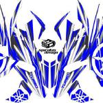 Yamaha Sidewinder Replica sled wrap in blue and white