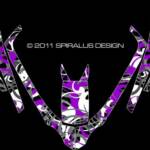 The Vortex of Doom sled graphic for Arctic Cat F Series snowmobiles, in purple