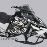 Preview of the Vortex of Doom sled graphic for Arctic Cat F Series snowmobiles, in Winter color