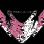 Our Break Away sled wrap for Arctic Cat M Series & Crossfire snowmobiles, in pink