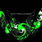Our Vortex of Doom sled wrap for Arctic Cat M-Series & Crossfire snowmobiles, in green