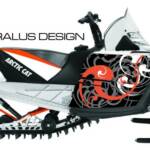Preview of our Vortex of Doom sled wrap for Arctic Cat M-Series & Crossfire snowmobiles, in orange