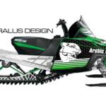 Preview of That 70's Wrap for Arctic Cat M Series and Crossfire snowmobiles, in green