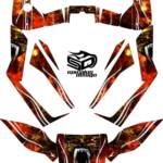 The Hells Fury wrap for the Arctic Cat Wildcat, in Fire color