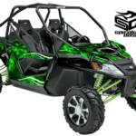 Preview of The Hells Fury wrap for the Arctic Cat Wildcat, in green