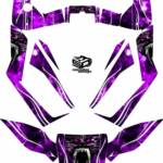The Hells Fury wrap for the Arctic Cat Wildcat, in purple
