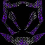 The Hot Rod Flame graphic kit for Arctic Cat Wildcats, in purple