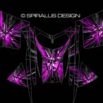 The Warp Drive sled wrap for Ski-Doo REV based snowmobiles, in pink