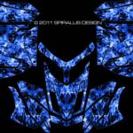 True Fire Sled wrap for Ski-Doo REV XR, in blue